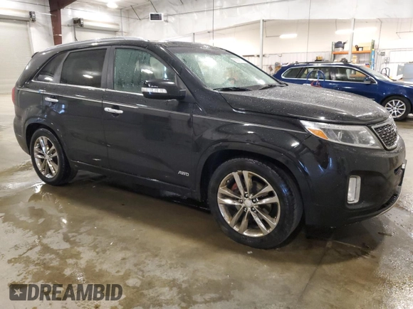 2014 Kia Sorento SX z VIN 5XYKWDA73EG444128, wystawiony jako Copart lot #58908875 z przebiegiem 189 141 mil mil oraz Czysty tytuł • Clean title. Historia ofert i sprzedaży dostępna na DreamBid. Obrazek 4.