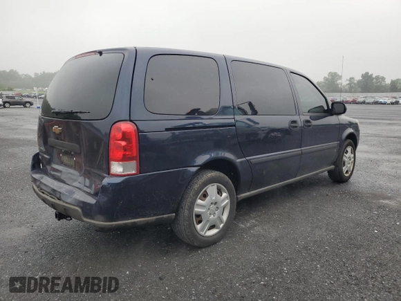2007 Chevrolet Uplander LS Fleet z VIN 1GNDV23WX7D189877, wystawiony jako Copart lot #61576525 z przebiegiem 179 702 mil mil oraz Szkoda całkowita • Salvage title. Historia ofert i sprzedaży dostępna na DreamBid. Obrazek 3.