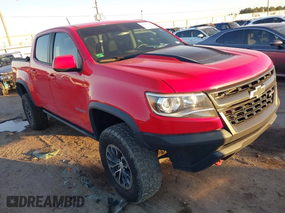 2018 Chevrolet Colorado 4WD ZR2 with VIN 1GCGTEEN7J1155034, listed as a IAAI auction lot 41157795 with 54,005 mi miles. Bid and sale history available at carsss.com. Image 1.