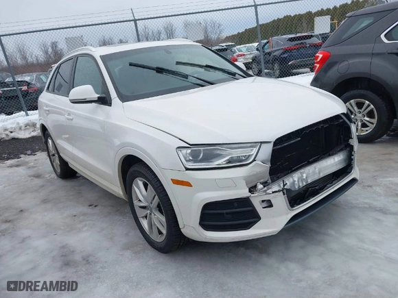 2017 Audi Q3 Premium with VIN WA1BCCFS4HR016424, listed as a IAAI auction lot 41627278 with 60,028 mi miles. Bid and sale history available at carsss.com. Image 1.