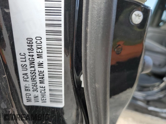 2022 Ram 2500 Limited with VIN 3C6UR5SLXNG418460, listed as a Copart auction lot 75847674 with 45,499 mi miles and Salvage title. Bid and sale history available at DreamBid. Image 12.