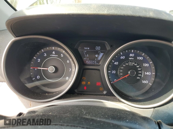 2014 Hyundai Elantra SE with VIN 5NPDH4AE9EH495336, listed as a Copart auction lot 54343835 with 156,603 mi miles and Salvage Title. Bid and sale history available at DreamBid. Image 9.