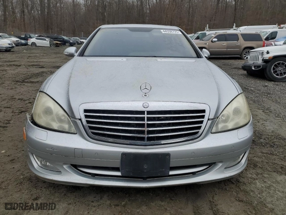 2007 Mercedes-Benz S-Class 5.5L V8 with VIN WDDNG86X77A121638, listed as a Copart auction lot 44338725 with 155,876 mi miles and Salvage Title. Bid and sale history available at carsss.com. Image 5.