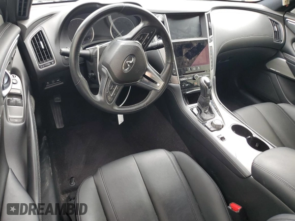 2017 Infiniti Q60 2.0t with VIN JN1CV7EL1HM320865, listed as a Copart auction lot 50822425 with 42,934 mi miles and Salvage Title. Bid and sale history available at DreamBid. Image 8.