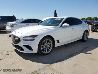 2022 Genesis G70 2.0T with VIN KMTG34TA2NU089573, listed as a Copart auction lot 51828944 with 34,543 mi miles and Salvage Title. Bid and sale history available at carsss.com. Image 1.