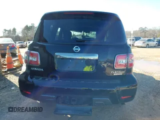 2020 Nissan Armada Platinum z VIN JN8AY2NF7L9360568, wystawiony jako IAAI lot #41367103 z przebiegiem Nie podano mil oraz . Historia ofert i sprzedaży dostępna na DreamBid. Obrazek 16.