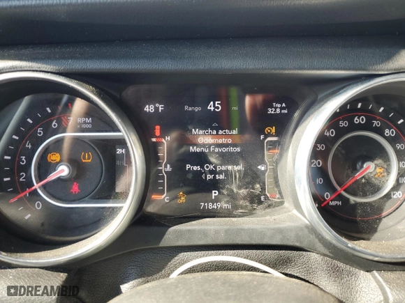 2019 Jeep Wrangler Unlimited Rubicon with VIN 1C4HJXFG3KW530704, listed as a Copart auction lot 42100935 with 71,849 mi miles and Clean Title. Bid and sale history available at carsss.com. Image 9.