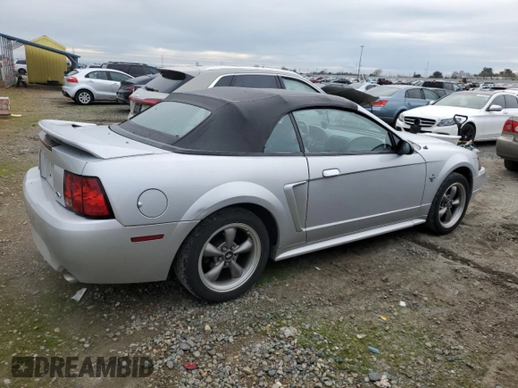 1999 Ford Mustang GT with VIN 1FAFP45X0XF234431, listed as a Copart auction lot 47402055 with 105,861 mi miles and Salvage title. Bid and sale history available at DreamBid. Image 3.