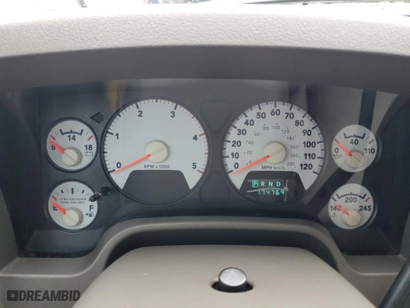 2007 Dodge Ram 2500 Laramie with VIN 1D7KS28A57J593604, listed as a Copart auction lot 82326324 with 174,769 mi miles and Salvage Title. Bid and sale history available at carsss.com. Image 9.