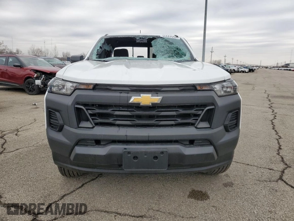 2024 Chevrolet Colorado 2WD Work Truck with VIN 1GCGSBEC8R1132891, listed as a Copart auction lot 46445545 with 3,588 mi miles and Salvage Title. Bid and sale history available at DreamBid. Image 5.