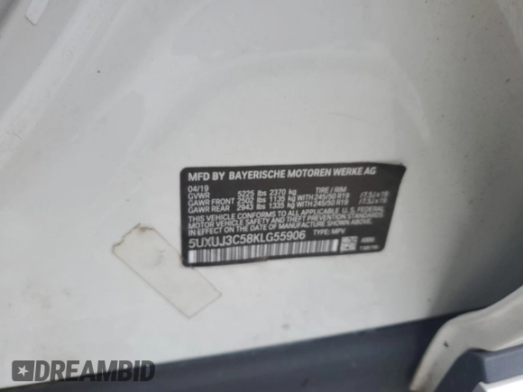 2019 BMW X4 xDrive30i с VIN 5UXUJ3C58KLG55906, выставлен на аукционе Copart как лот 64283315 с пробегом 62 599 миль миль и Чистый • Clean title. История ставок и продаж доступна на DreamBid. Изображение 13.