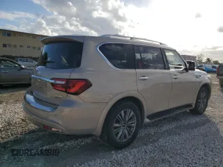 2019 Infiniti QX80 LUXE with VIN JN8AZ2ND7K9850485, listed as a Copart auction lot 76705404 with 32,121 mi miles and Salvage Title. Bid and sale history available at carsss.com. Image 3.