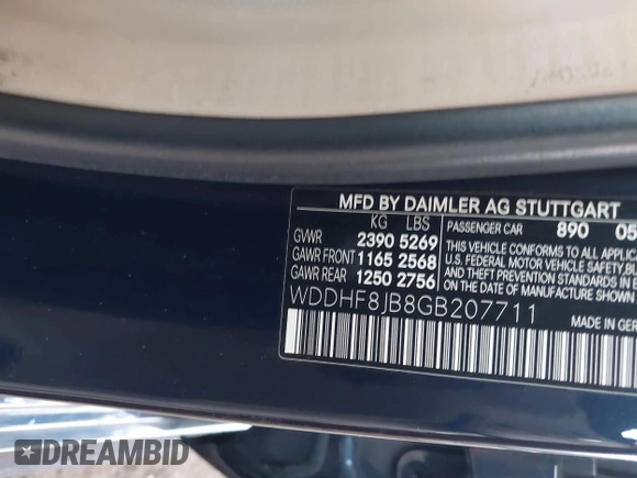 2016 Mercedes-Benz E 350 Luxury with VIN WDDHF8JB8GB207711, listed as a IAAI auction lot 40965766 with 106,931 mi miles and . Bid and sale history available at DreamBid. Image 9.