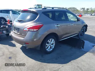2013 Nissan Murano LE with VIN JN8AZ1MU2DW208076, listed as a IAAI auction lot 41911212 with 127,994 mi miles and . Bid and sale history available at DreamBid. Image 4.