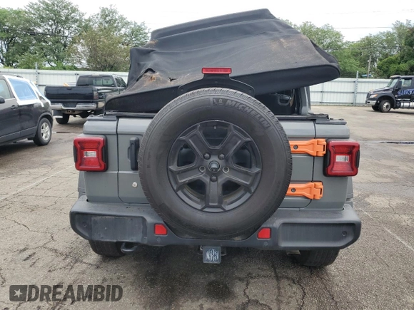 2019 Jeep Wrangler Unlimited Sport S with VIN 1C4HJXDG4KW621287, listed as a Copart auction lot 63123175 with 86,412 mi miles and Salvage title. Bid and sale history available at DreamBid. Image 6.