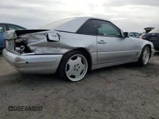 2000 Mercedes-Benz SL-Class with VIN WDBFA68F5YF189917, listed as a Copart auction lot 80144894 with 145,414 mi miles and Salvage Title. Bid and sale history available at carsss.com. Image 3.
