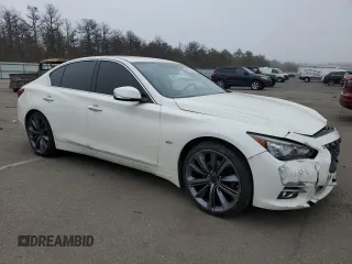 2017 Infiniti Q50 2.0t with VIN JN1CV7ARXHM682249, listed as a Copart auction lot 49639315 with 71,362 mi miles and Salvage Title. Bid and sale history available at carsss.com. Image 4.