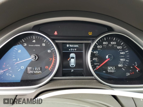 2015 Audi Q7 3.0T Premium with VIN WA1CGAFE2FD027665, listed as a Copart auction lot 44530395 with 74,431 mi miles and Salvage Title. Bid and sale history available at carsss.com. Image 9.
