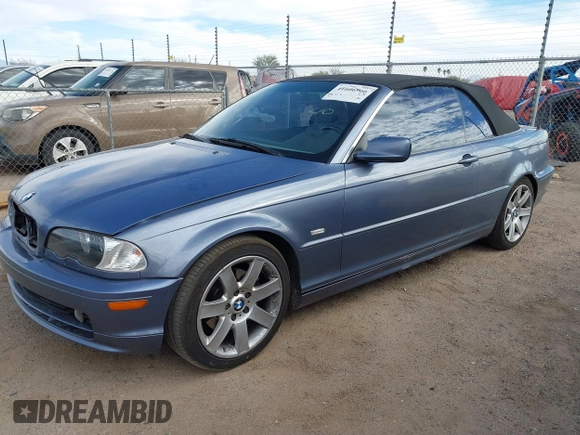 2002 BMW 3 Series 325Ci with VIN WBABS33462JY59719, listed as a IAAI auction lot 41606966 with 104,306 mi miles and . Bid and sale history available at DreamBid. Image 2.