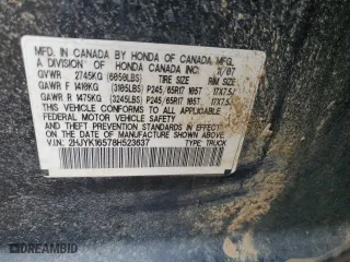 2008 Honda Ridgeline RTL with VIN 2HJYK16578H523637, listed as a Copart auction lot 85668864 with 211,527 mi miles and Salvage Title. Bid and sale history available at carsss.com. Image 13.