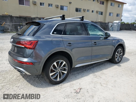 2023 Audi Q5 S line Premium Plus with VIN WA1EAAFY5P2028438, listed as a Copart auction lot 53194624 with 9,668 mi miles and Salvage Title. Bid and sale history available at carsss.com. Image 3.