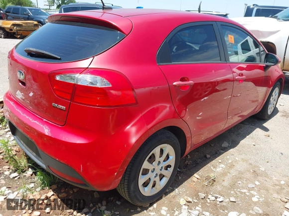 2013 Kia Rio SX with VIN KNADN5A37D6191148, listed as a IAAI auction lot 42502089 with Not provided miles and . Bid and sale history available at DreamBid. Image 4.