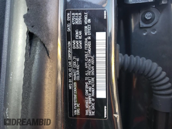 2015 Volvo S60 T5 Premier with VIN YV1612TBXF2304329, listed as a Copart auction lot 48778185 with 149,152 mi miles and Clean Title. Bid and sale history available at carsss.com. Image 12.