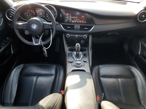 2020 Alfa Romeo Giulia Ti Sport with VIN ZARFANBN9L7626533, listed as a Copart auction lot 49007385 with 20,435 mi miles and Salvage Title. Bid and sale history available at carsss.com. Image 8.