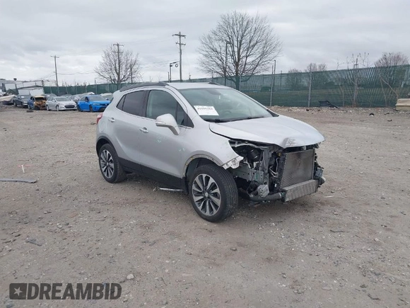 2019 Buick Encore Essence with VIN KL4CJGSM9KB858376, listed as a IAAI auction lot 41695284 with 82,267 mi miles. Bid and sale history available at carsss.com. Image 1.
