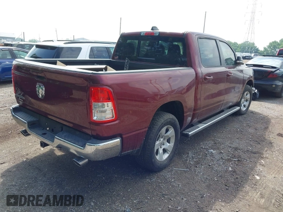2022 Ram 1500 Lone Star with VIN 1C6RREFM1NN254323, listed as a IAAI auction lot 42378912 with 455 mi miles and . Bid and sale history available at DreamBid. Image 4.