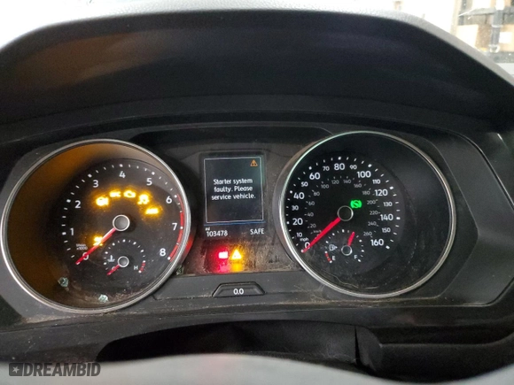 2018 Volkswagen Tiguan SEL with VIN 3VV2B7AX5JM102255, listed as a Copart auction lot 51699695 with 103,478 mi miles and Salvage Title. Bid and sale history available at carsss.com. Image 9.