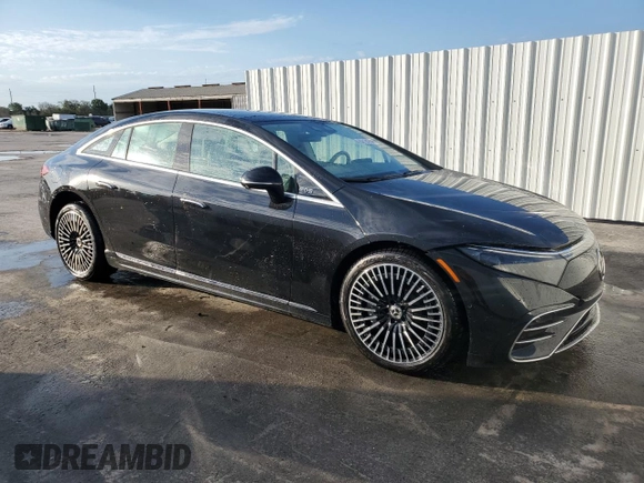 2022 Mercedes-Benz EQS with VIN W1KCG2DB9NA019296, listed as a Copart auction lot 52124734 with 4,651 mi miles. Bid and sale history available at carsss.com. Image 4.