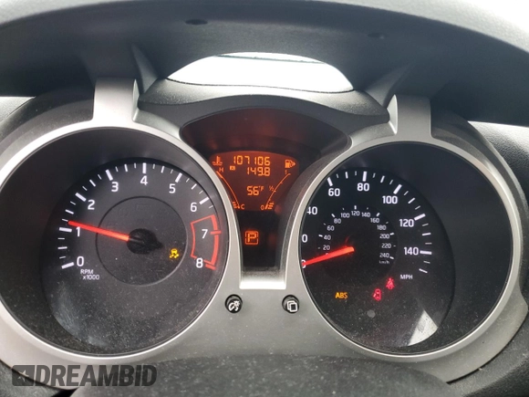 2013 Nissan Juke SV with VIN JN8AF5MR4DT214183, listed as a Copart auction lot 50113745 with 107,106 mi miles and Salvage Title. Bid and sale history available at carsss.com. Image 9.