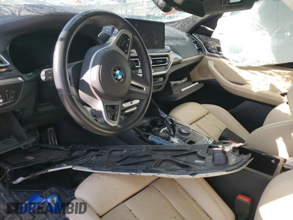 2023 BMW X3 M40i with VIN 5UX83DP07P9S24541, listed as a Copart auction lot 87211424 with Not Provided miles and Salvage Title. Bid and sale history available at DreamBid. Image 8.