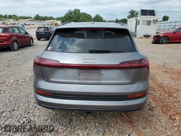2021 Audi e-tron Premium Plus with VIN WA1LAAGE2MB020871, listed as a Copart auction lot 58136355 with 35,562 mi miles and Salvage title. Bid and sale history available at DreamBid. Image 6.