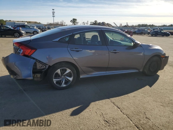 2020 Honda Civic Sedan LX with VIN 19XFC2F61LE215200, listed as a Copart auction lot 66656544 with 66,041 mi miles and Non Repairable. Bid and sale history available at carsss.com. Image 3.