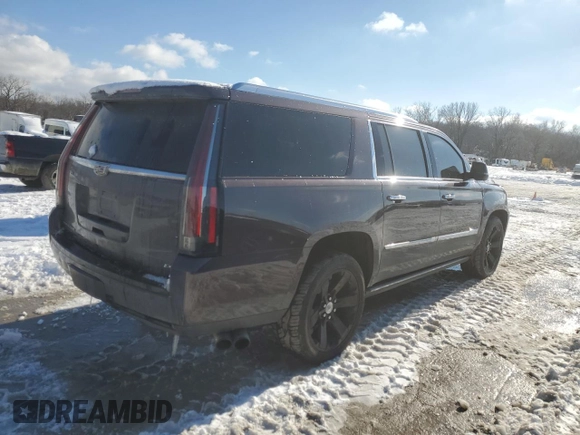 2015 Cadillac Escalade ESV Platinum z VIN 1GYS4UKJ1FR565785, wystawiony jako Copart lot #41651755 z przebiegiem 165 197 mil mil oraz Szkoda całkowita • Salvage title. Historia ofert i sprzedaży dostępna na DreamBid. Obrazek 3.