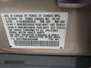 2004 Acura MDX Touring Pkg with VIN 2HNYD18654H541496, listed as a IAAI auction lot 42107886 with 234,306 mi miles. Bid and sale history available at carsss.com. Image 9.