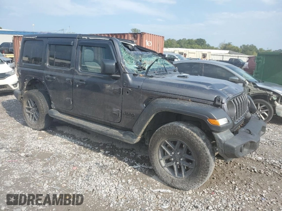 2024 Jeep Wrangler Sport with VIN 1C4PJXKN4RW197634, listed as a Copart auction lot 67890154 with 12,833 mi miles and Salvage title. Bid and sale history available at DreamBid. Image 4.