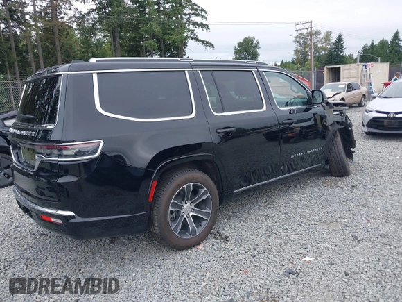 2023 Jeep Grand Wagoneer with VIN 1C4SJVEJ2PS573498, listed as a IAAI auction lot 42684957 with 7,334 mi miles and . Bid and sale history available at DreamBid. Image 4.