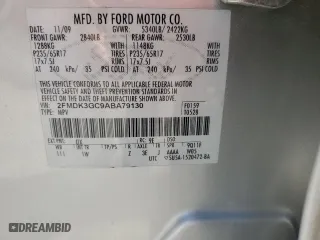 2010 Ford Edge SE with VIN 2FMDK3GC9ABA79130, listed as a Copart auction lot 52518395 with 193,772 mi miles and Salvage Title. Bid and sale history available at carsss.com. Image 13.