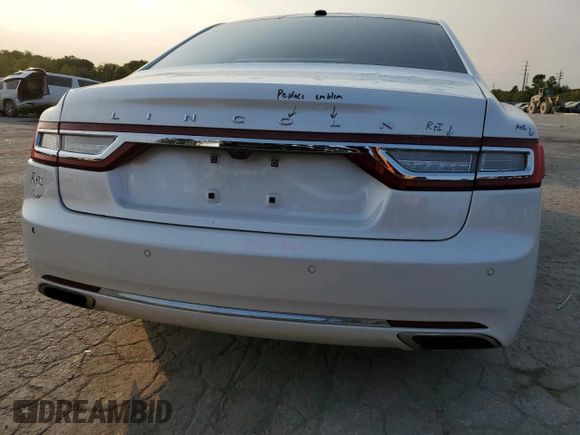 2017 Lincoln Continental Reserve with VIN 1LN6L9NC9H5612829, listed as a Copart auction lot 70696494 with 73,935 mi miles and Clean Title. Bid and sale history available at carsss.com. Image 6.