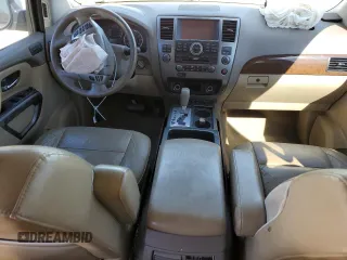 2015 Nissan Armada Platinum z VIN 5N1BA0NF1FN603453, wystawiony jako Copart lot #46428755 z przebiegiem Nie podano mil oraz Szkoda całkowita • Salvage title. Historia ofert i sprzedaży dostępna na DreamBid. Obrazek 8.