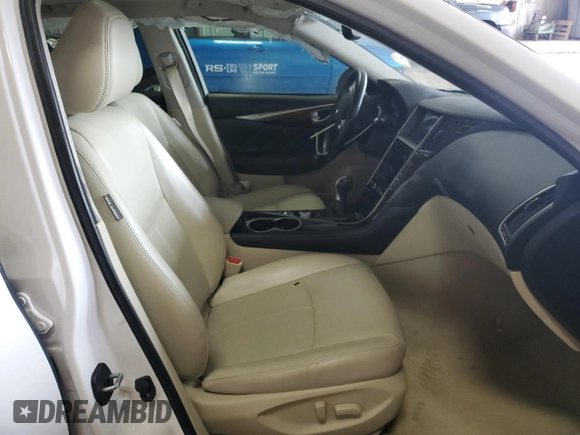 2015 Infiniti Q50 with VIN JN1BV7AR1FM422556, listed as a Copart auction lot 54864215 with 57,092 mi miles and Clean title. Bid and sale history available at DreamBid. Image 7.
