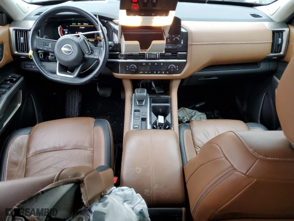 2023 Nissan Pathfinder Platinum with VIN 5N1DR3DG7PC200653, listed as a Copart auction lot 53497265 with 17,007 mi miles and Salvage Title. Bid and sale history available at carsss.com. Image 8.