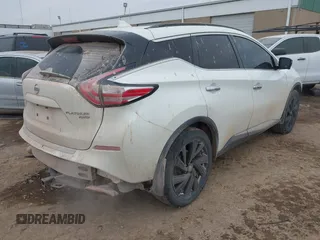 2017 Nissan Murano S with VIN 5N1AZ2MH0HN185795, listed as a IAAI auction lot 41557000 with 182,687 mi miles and . Bid and sale history available at DreamBid. Image 4.