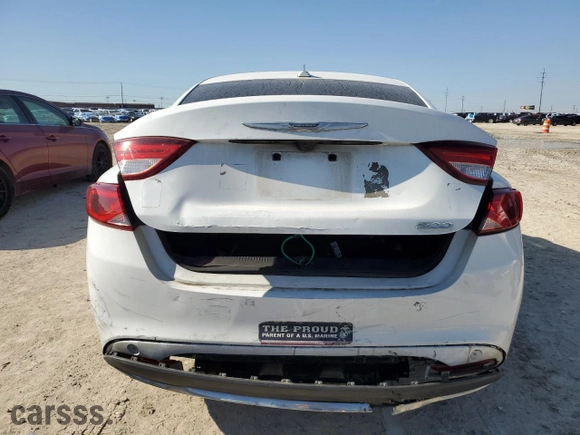 2015 Chrysler 200 Limited with VIN 1C3CCCAB6FN683392, listed as a Copart auction lot 88810245 with 129,144 mi miles and Clean Title. Bid and sale history available at carsss.com. Image 6.