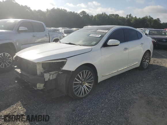 2014 Kia Cadenza Premium with VIN KNALN4D76E5139862, listed as a Copart auction lot 64353874 with 168,082 mi miles and Salvage Title. Bid and sale history available at carsss.com. Image 1.
