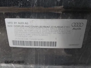 2005 Audi A4 1.8T z VIN WAUJC68E75A093600, wystawiony jako IAAI lot #42370573 z przebiegiem 109 664 mil mil oraz . Historia ofert i sprzedaży dostępna na DreamBid. Obrazek 9.