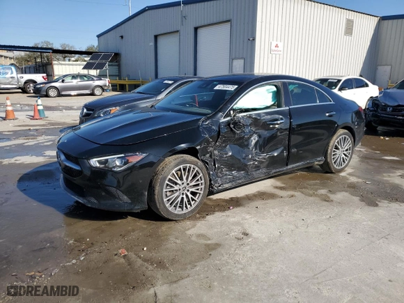 2022 Mercedes-Benz CLA with VIN W1K5J4GBXNN282245, listed as a Copart auction lot 47504475 with 80,030 mi miles and Salvage Title. Bid and sale history available at carsss.com. Image 1.